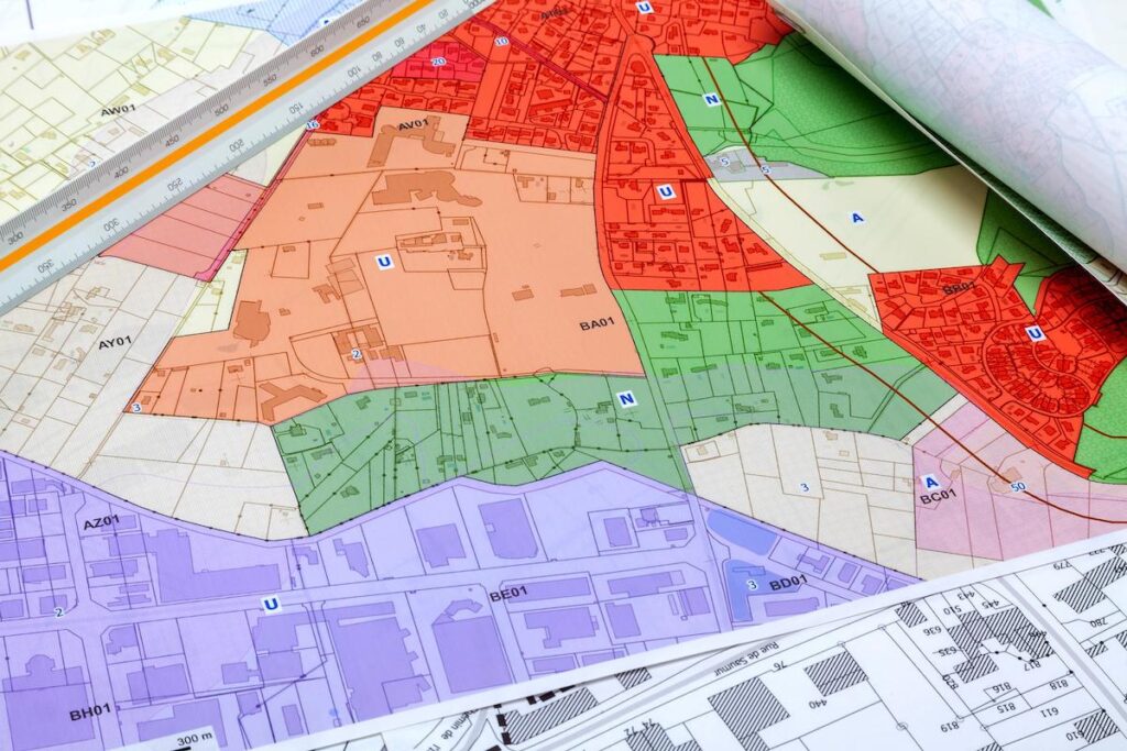 Mapa urbano y plano catastral para consulta de uso de suelo en CDMX y Estado de México.